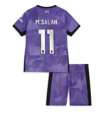 Liverpool Mohamed Salah #11 Replika Babytøj Tredje sæt Børn 2023-24 Kortærmet (+ Korte bukser)
